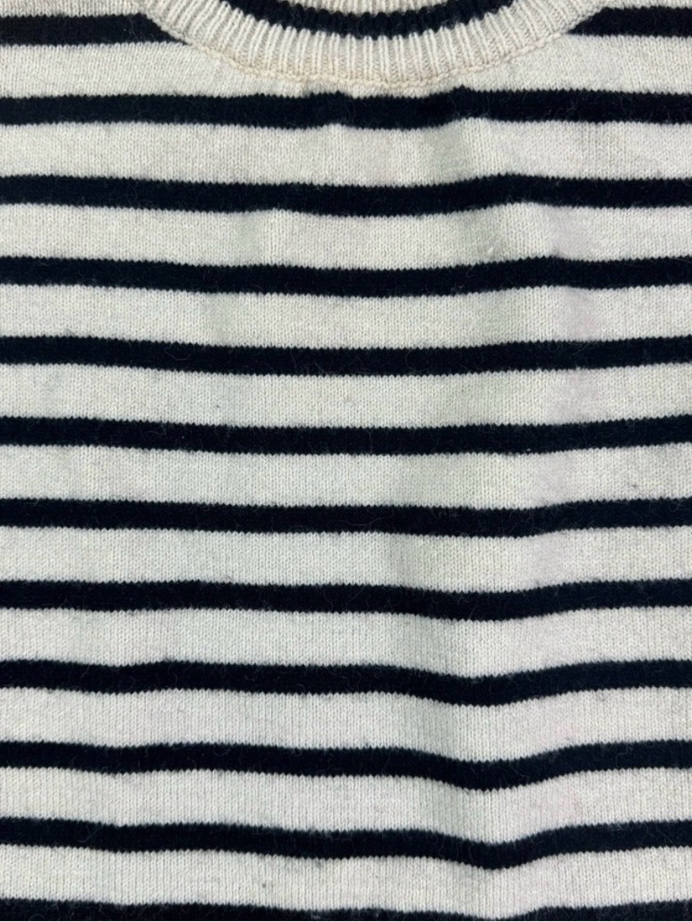 Cider Cream and Black Striped Cropped Turtleneck Sweater - Picture 6 of 7
